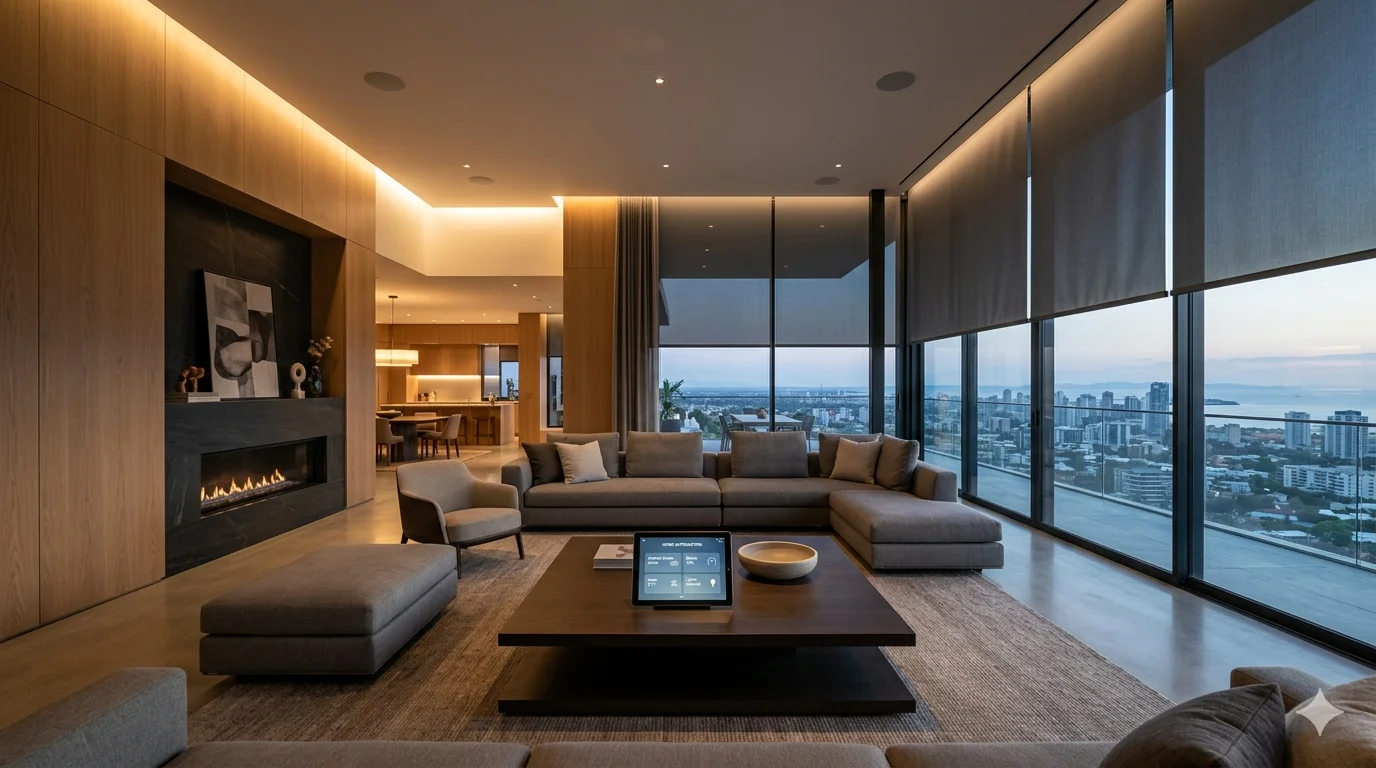 Intérieur maison intelligente de luxe